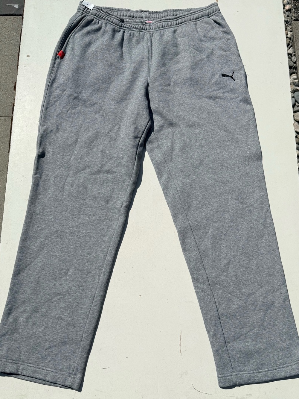 Puma Men's Heather Gray Joggers with Black Logo